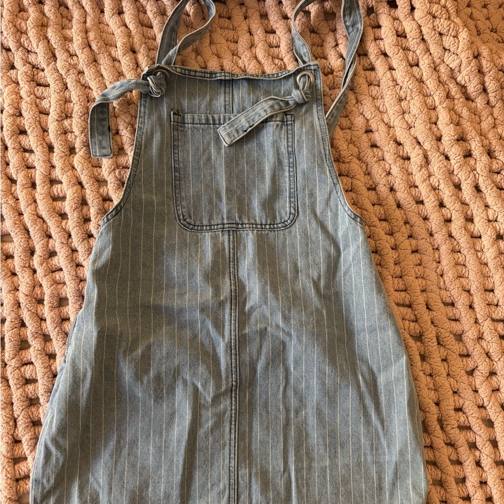 Superdown Striped Denim Mini Dress